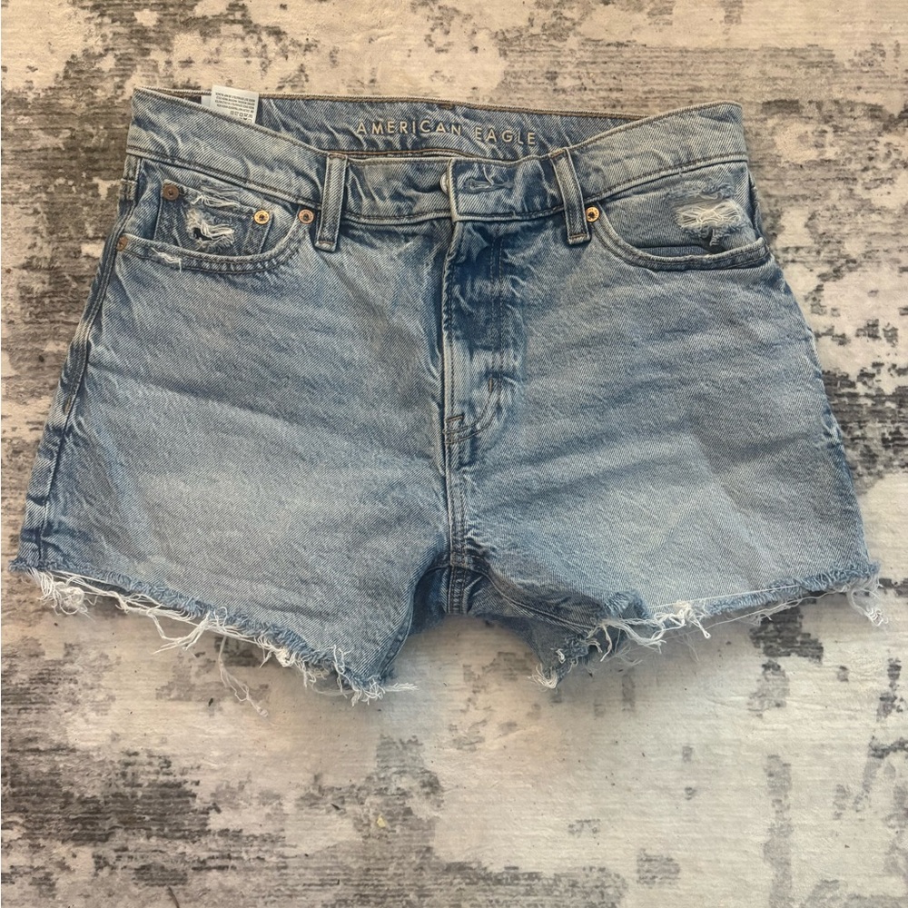 American Eagle Outfitters Light Blue Denim Cutoff Shorts size 0